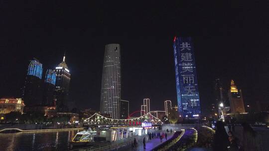 天津站夜景4K实拍原素材视频素材模板下载