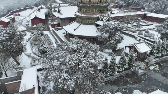 山西洪洞广胜寺雪景