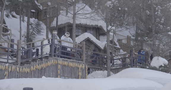 雪乡木栈道