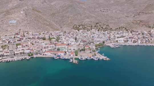 Kalymnos，希腊岛，无人机，海