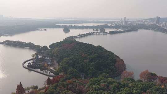 安徽铜陵天井湖景区航拍