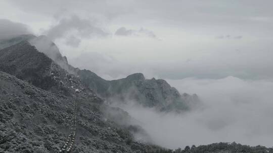 庐山大雪航拍延时