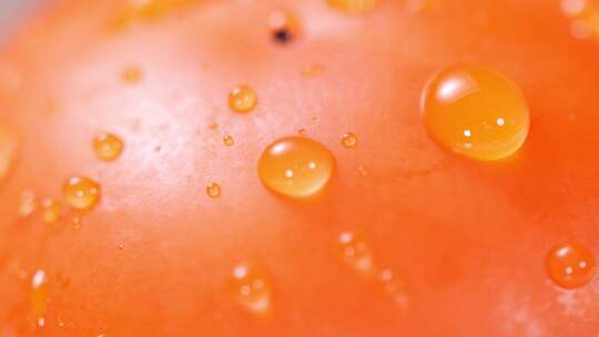 火晶柿子秋天红色水果果实水果