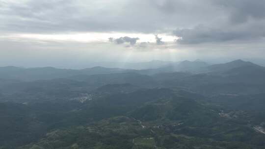 航拍福州寿山村寿山石山脉