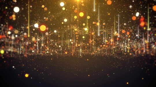 金色时尚高端舞台粒子光斑闪光