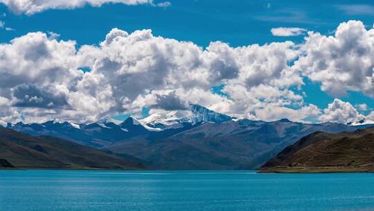 西藏羊湖风光延时