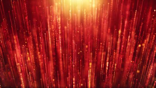 绚丽闪耀红色粒子光线特效舞台演出背景视频
