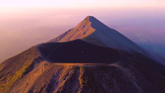 人，火山，危地马拉，山