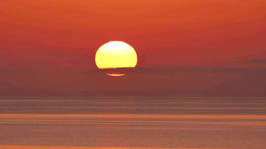 大海日落唯美夕阳海面落日风景视频素材模板下载