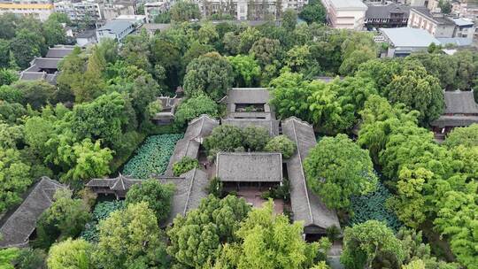 四川眉山三苏祠航拍