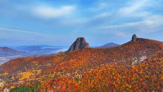 东北山林浓郁唯美秋色
