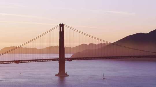 航拍旧金山金门大桥
