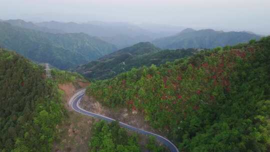 皖南徽州天路白际岭航拍视频素材模板下载