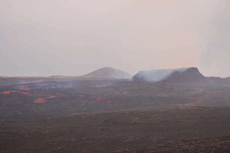 冰岛，火山，喷发，烟雾