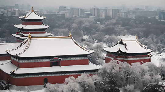 北京冬天雪景