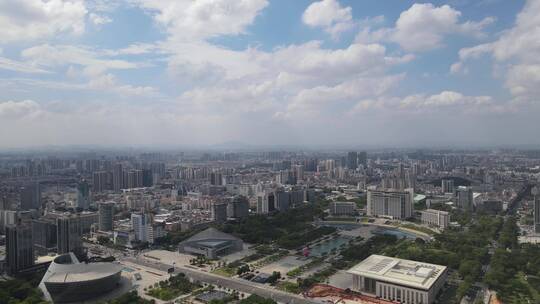 蓝天白云天气城市景观