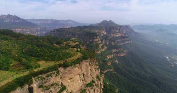 太行山峡谷山村山峰远山断崖一组03