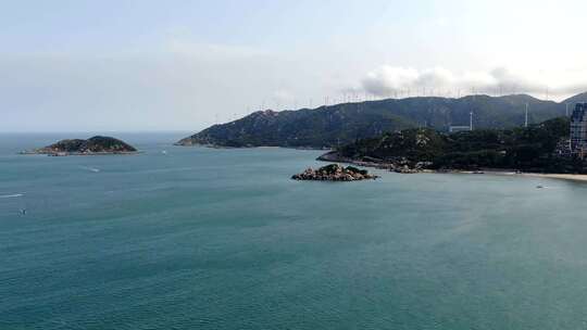 广东汕头航拍南澳岛海滩风景