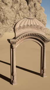 沙漠中央的石拱