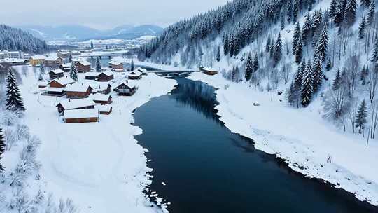 小雪竖版二十四节气下雪大寒小寒冬天风光