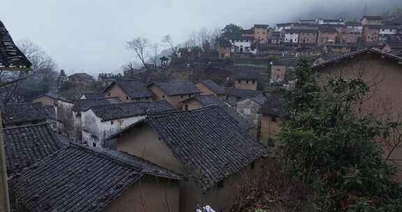 安徽阳产土楼古村落建筑风光