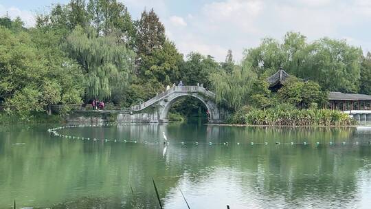4k 杭州西湖园林山水风景