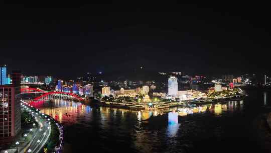 四川宜宾合江门广场夜景