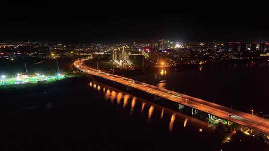 玉环晚霞夜景