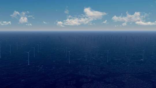 海上风电 风力发电厂视频素材模板下载