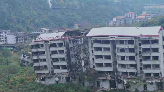 航拍汶川地震遗址