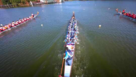 麓湖龙舟赛穿越机四组镜头二