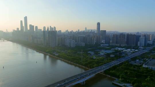 琶洲华南大桥与珠江新城航拍 宣传片大气