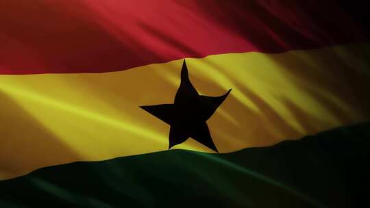 加纳国旗挥舞-4K