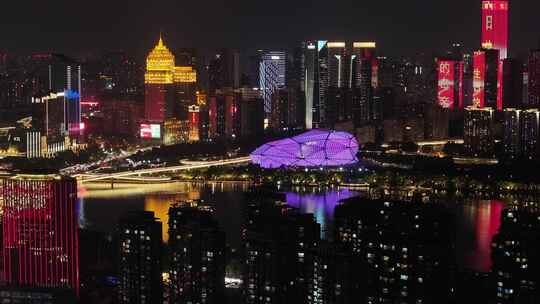 辽宁沈阳夜景城市夜晚灯光