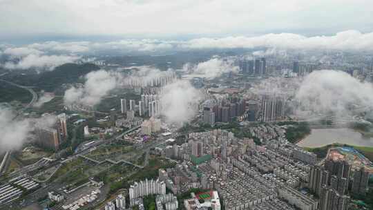 深圳龙岗区龙华区平流雾云海