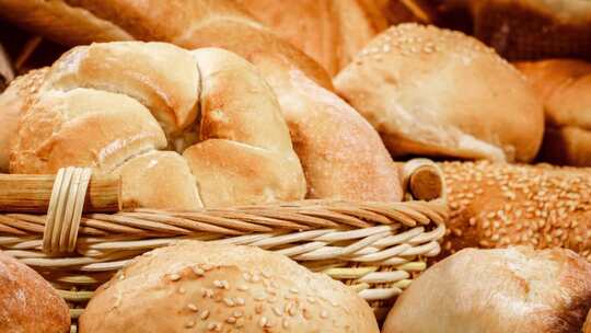 面包面包微距面食西餐主食烘焙焙烤面粉发酵