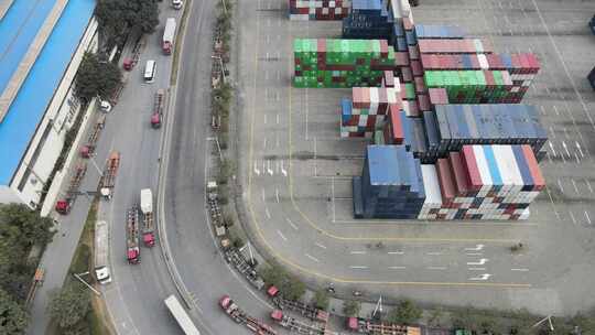运输码头物流港口视频素材模板下载