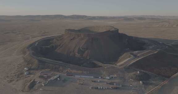 乌兰哈达火山傍晚航拍