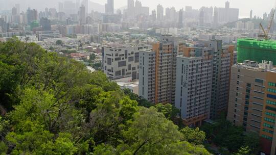 香港浸会大学航拍李兆基传理视艺楼