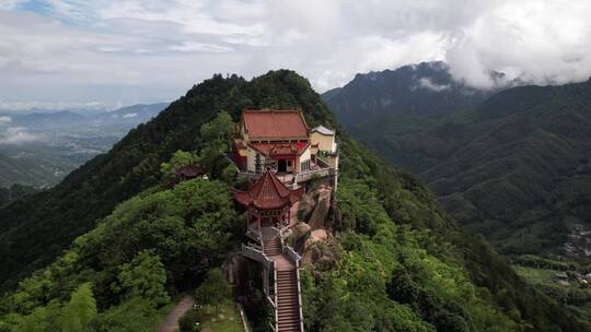 九华山东崖禅寺航拍