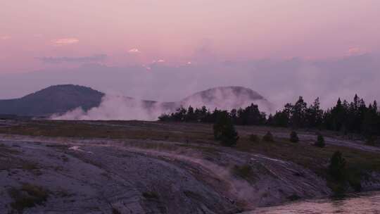 间歇泉，蒸汽，火山，黄石公园