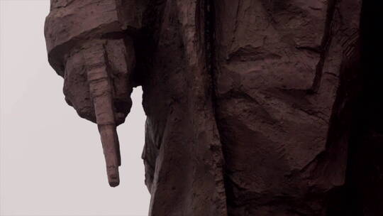 视频合辑 抗日英雄英烈孙永勤雕像 细节组镜