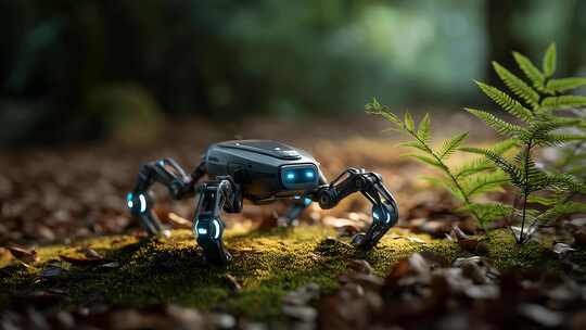 未来科技仿生机器人野外环境探索