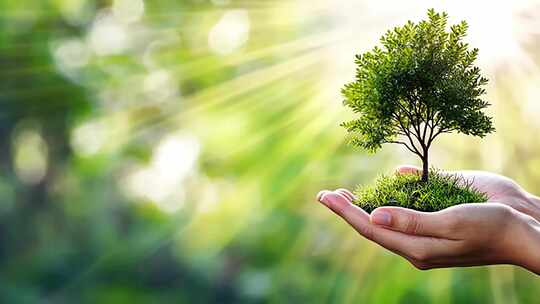 春天植树节种树种子森林生命树苗