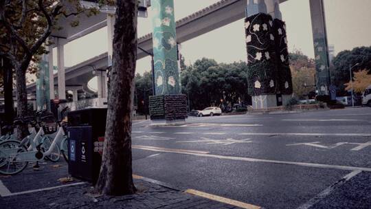 上海浦西马路街景