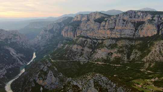 Verdon Gorge，河，峡谷，山