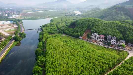 杭州余杭风光双溪漂流景区