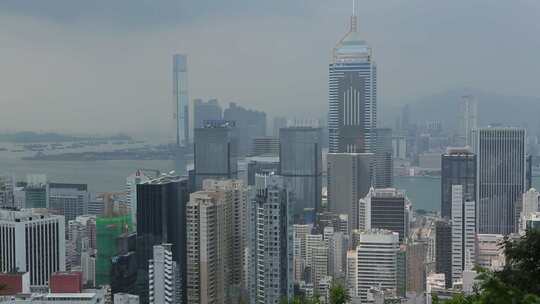 香港城市空镜俯拍