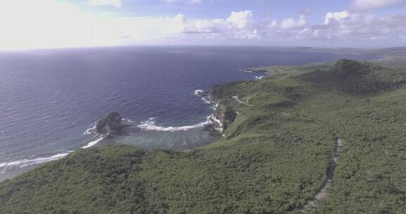 4K美国塞班海岛悬崖大海风光航拍