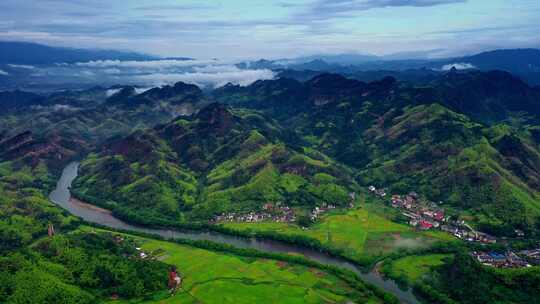 湖南邵阳崀山丹霞地貌航拍